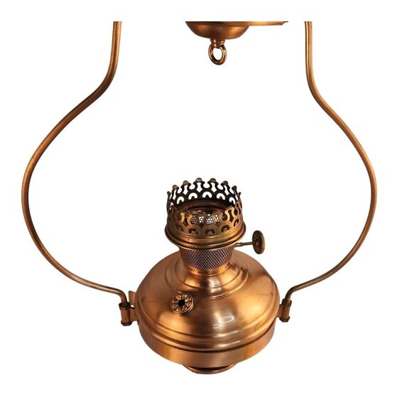 Vintage Copper Electric Hanging Lamp With Chain - Needs Rewiring Or Solar Light - Picture 6 of 15